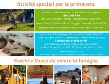 In primavera, attività family-friendly nei Parchi e Musei della Val di Cornia